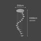 Pigeon LED Acrylic Pendant Lamp | Stair Chandelier - POUEV