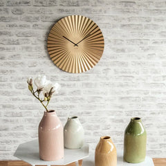 Moderne metalen wandklok | Stille en elegante minimalistische klok voor thuis en kantoor