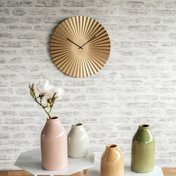 Moderne metalen wandklok | Stille en elegante minimalistische klok voor thuis en kantoor