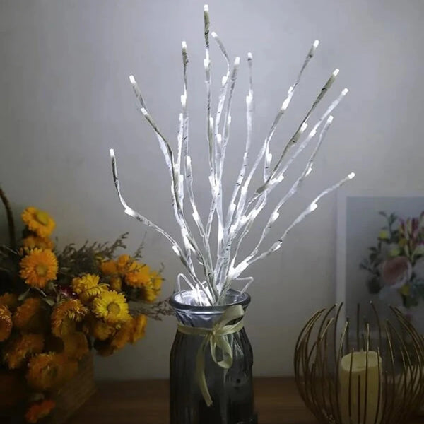 1 PC White Birch Branch LED Light | Battery Operated Festive Lights - POUEV