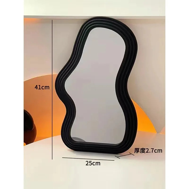 Ins Cloud Shaped Mirror | Cute Wall Mirror for Bedroom, Bathroom & Living Room | Kawaii Makeup Mirror & House Decoration - POUEV