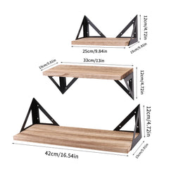 3-Tier Wall Floating Shelf Set | Modern Book Display & Storage Rack for Home Decor - POUEV