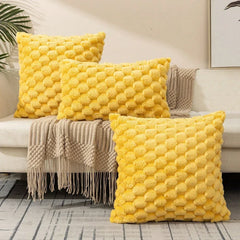 Faux Fur Kussenhoes | Zwart Pluche Design | Ultra Zachte Decoratie - POUEV