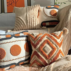 Nordic Luxe Kussenhoes | Bohemian Stijl met Kwastjes - POUEV