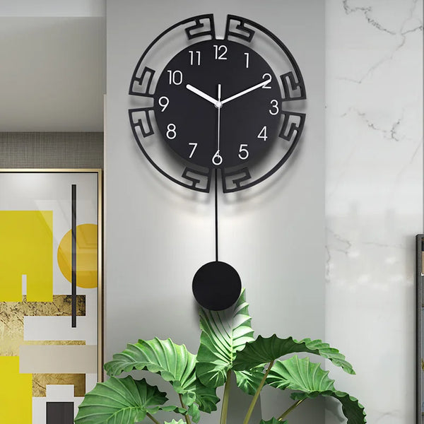 Creatieve Swing Silent Wandklok | Moderne Metalen Hangklok