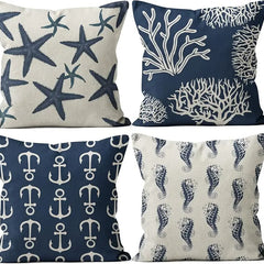 Marine Thema Kussenhoes | Decoratieve Luxe Hoes - POUEV