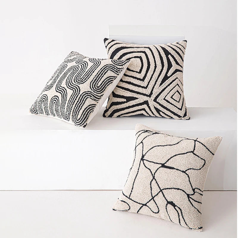 Moderne Geometrische Tufted Kussenhoes | Decoratieve Kussenhoes Sofa - POUEV