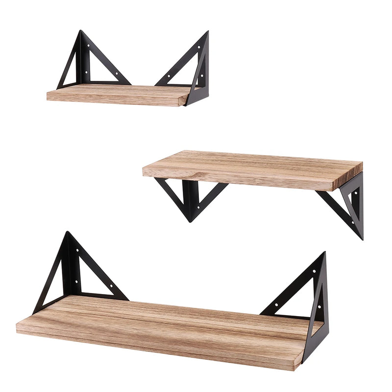 3-Tier Wall Floating Shelf Set | Modern Book Display & Storage Rack for Home Decor - POUEV