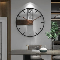 3D Nordic Wandklok | Grote Metalen IJzeren Klok | Moderne Woondecoratie