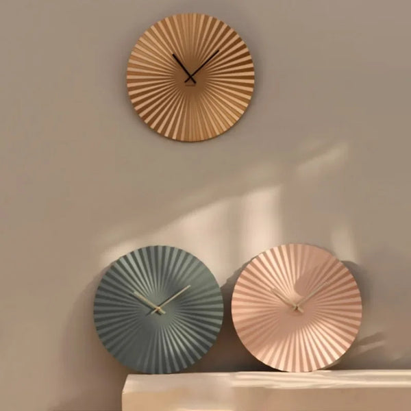 Moderne metalen wandklok | Stille en elegante minimalistische klok voor thuis en kantoor