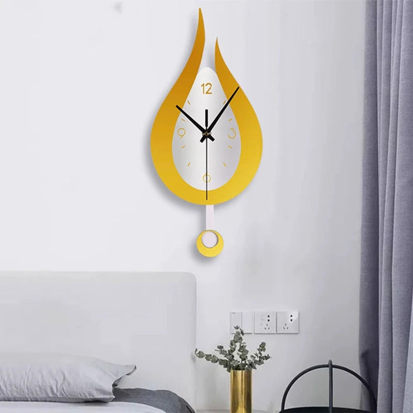 Moderne wandklok met waterdruppel | Acryl slingerklok voor thuis en op kantoor