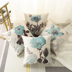 Linnen Kussenhoes Set | Bloemenmotief voor Decoratie - POUEV