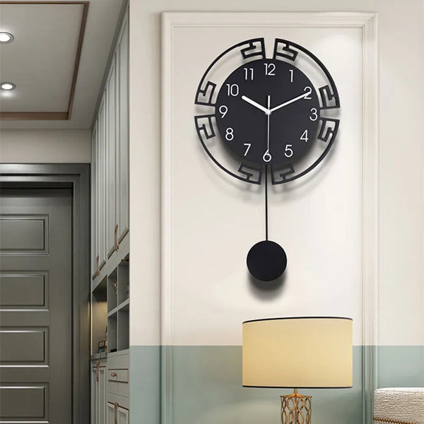 Creatieve Swing Silent Wandklok | Moderne Metalen Hangklok