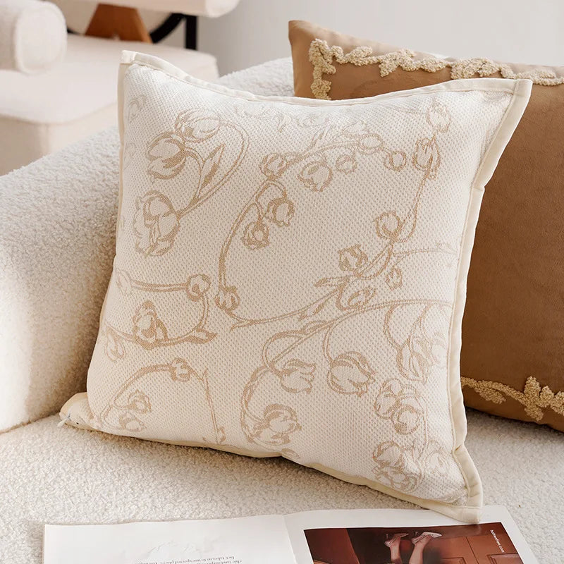 Luxe Franse Kussenhoes | Decoratieve Stempel Hoes - POUEV
