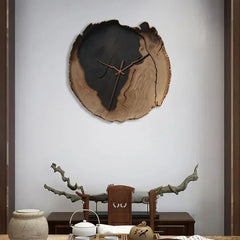 Minimalistische onregelmatige houten wandklok | Abstract kunstontwerp voor moderne inrichting