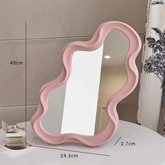 Ins Cloud Shaped Mirror | Cute Wall Mirror for Bedroom, Bathroom & Living Room | Kawaii Makeup Mirror & House Decoration - POUEV