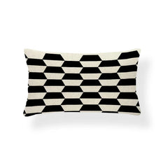 Rechthoekige Kussenhoes | Geometrisch Zigzag Design | Scandinavische Stijl - POUEV