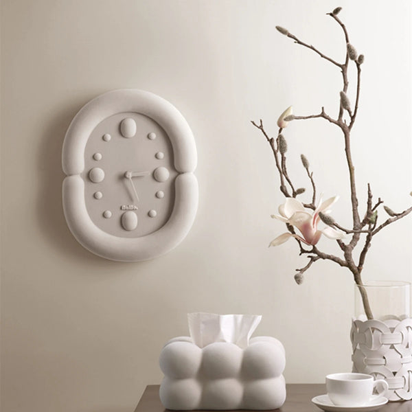 Koreaanse 3D suède wandklok | Elegante en moderne woondecoratie