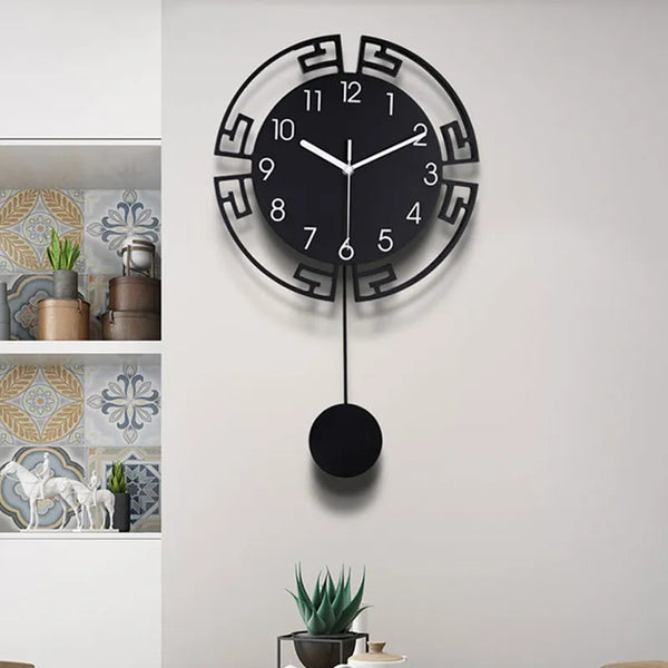Creatieve Swing Silent Wandklok | Moderne Metalen Hangklok