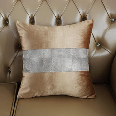 Velvet Kussenhoes | Glanzend Diamantpatroon - POUEV