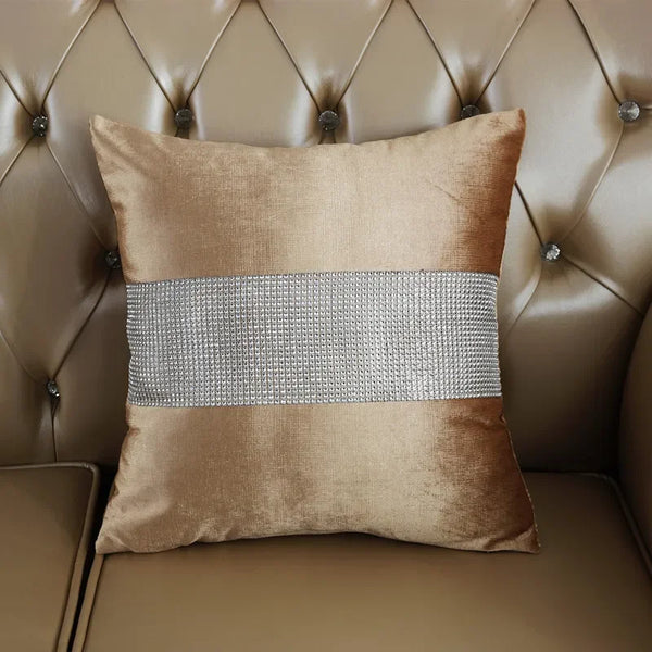 Velvet Kussenhoes | Glanzend Diamantpatroon - POUEV