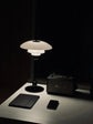 Danish Designer Glass LED Table Lamp | Nordic Modern Silver Reading Light - POUEV