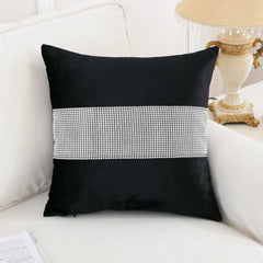 Velvet Kussenhoes | Glanzend Diamantpatroon - POUEV