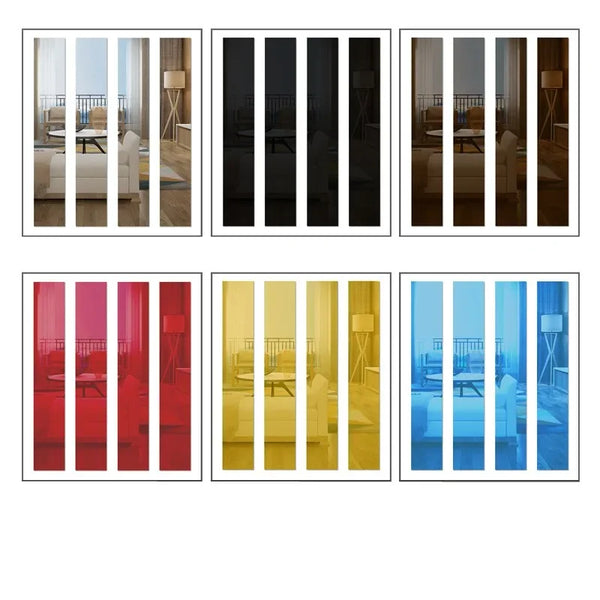 10-Piece 3D Acrylic Mirror Wall Stickers | DIY Decorative Mirror Decals for Home & Furniture - POUEV