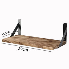 Wooden Wall Shelves | Solid Wood Floating Storage Shelf for Bathroom Accessories and Home Organization - POUEV