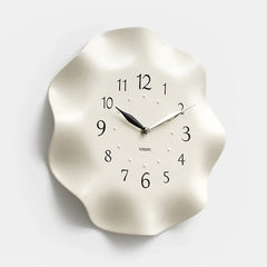 Moderne minimalistische witte wandklok | Elegante woon- en woonkamerinrichting