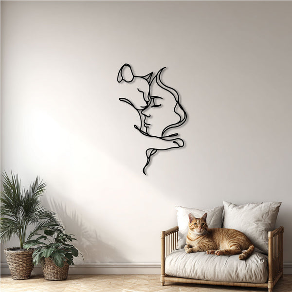 Metalen wanddecoratie – Voor Kattenliefhebbers – Duurzaam en Uniek Ontwerp